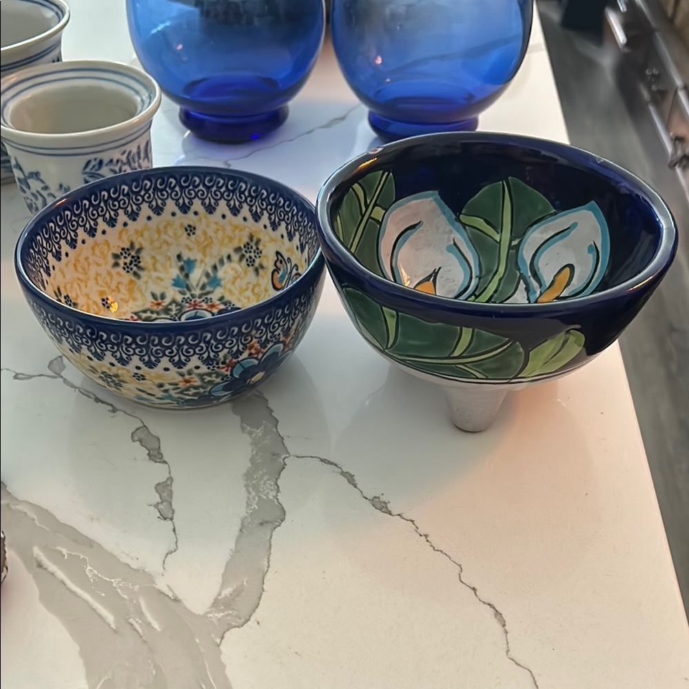 COPY - Handcrafted Ceramic Bowls Set - Blue, Green, Yellow